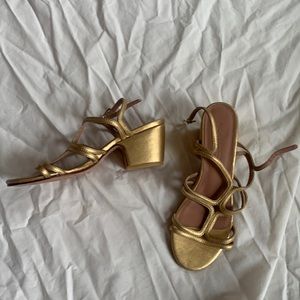 Cute gold sandals